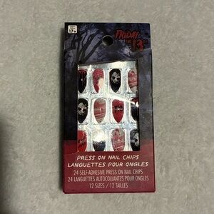 Friday The 13th Press On Nail Chips Adhesive 24Pack Halloween Jason Voorhees New